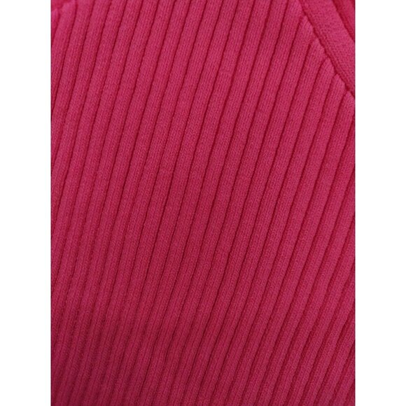 House Of Harlow 1960 Womens Pink Ribbed Knit Crisscross Back Crop Top Medium. - Picture 5 of 7